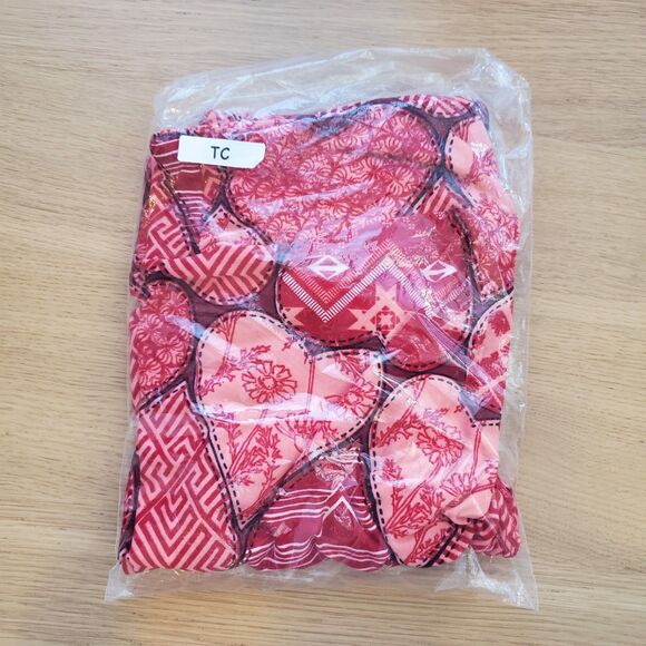 NEW LuLaRoe Valentine's Red Pink Heart Leggings - Picture 6 of 8